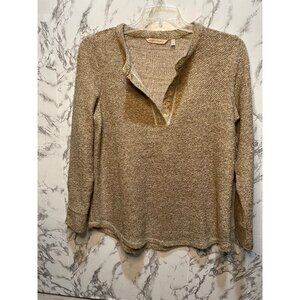 Soft Surroundings Women's Beige Knit Pullover Sweater Long Sleeve Size S